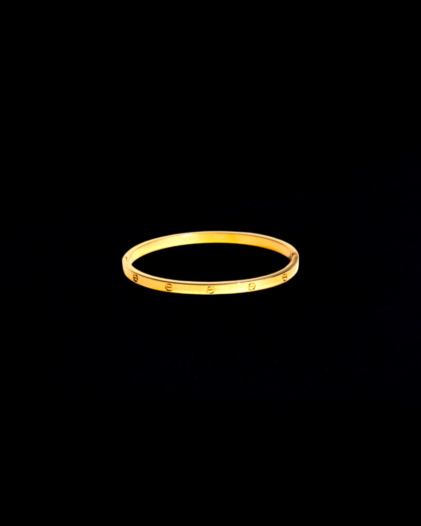 Forever Shine Love Bangle - 18K Anti-Tarnish Gold Plated Designer Bracelet