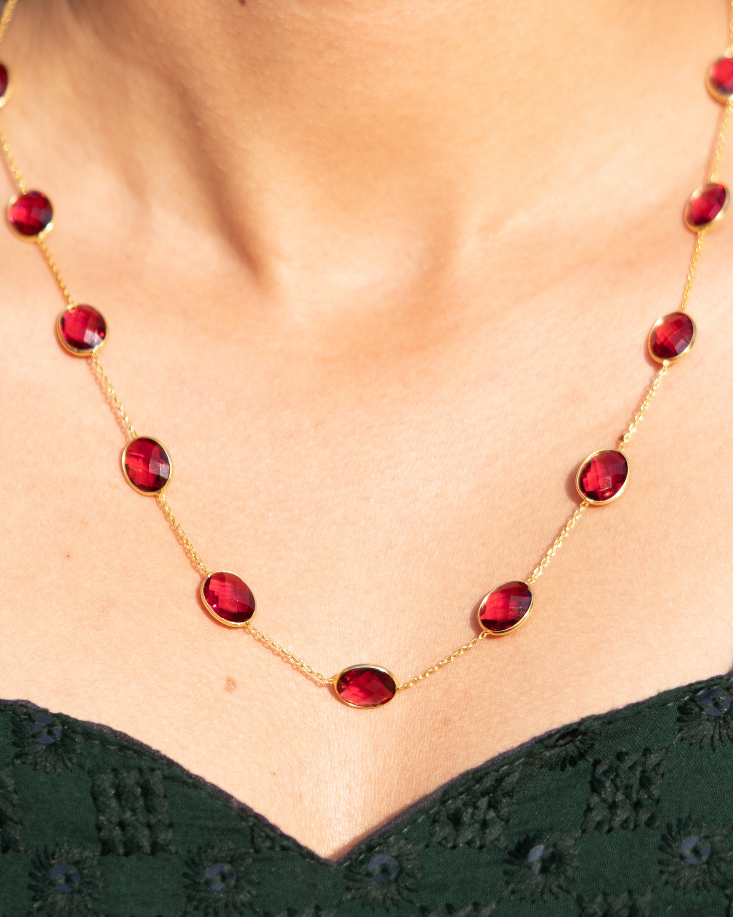 Natural Garnet Necklace