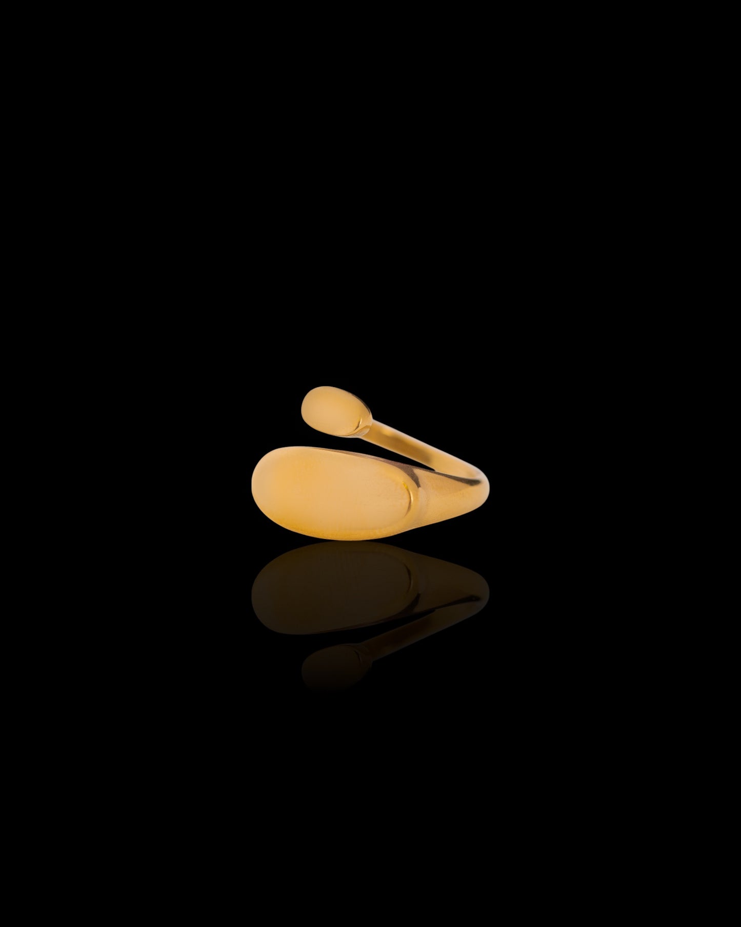 Minimalist Gold Wrap Ring - Modern Statement Band