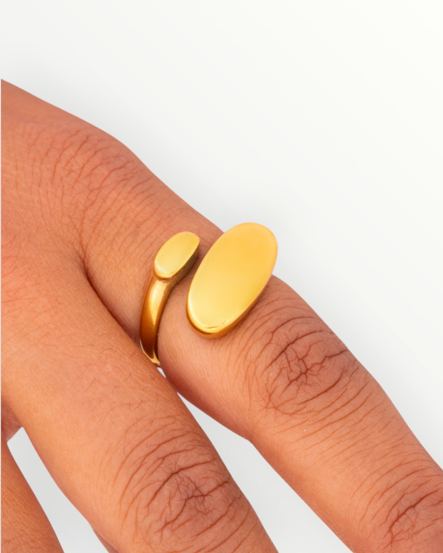 Minimalist Gold Wrap Ring - Modern Statement Band