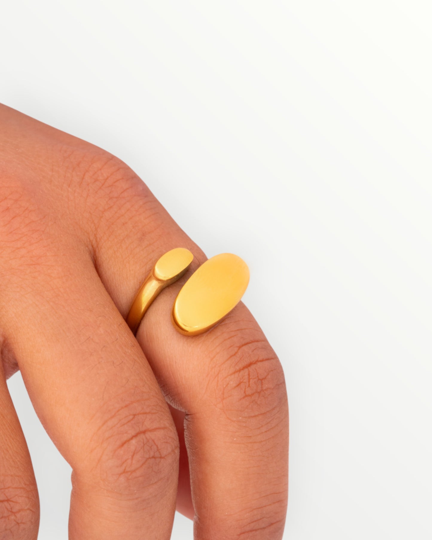 Minimalist Gold Wrap Ring - Modern Statement Band