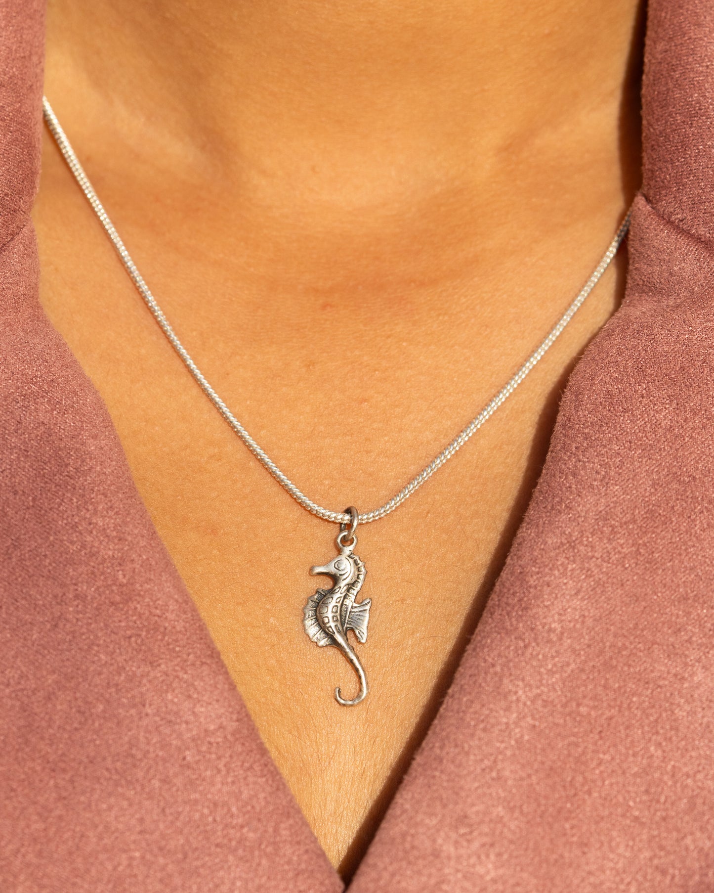 Handcrafted 925 Sterling Silver Seahorse Necklace