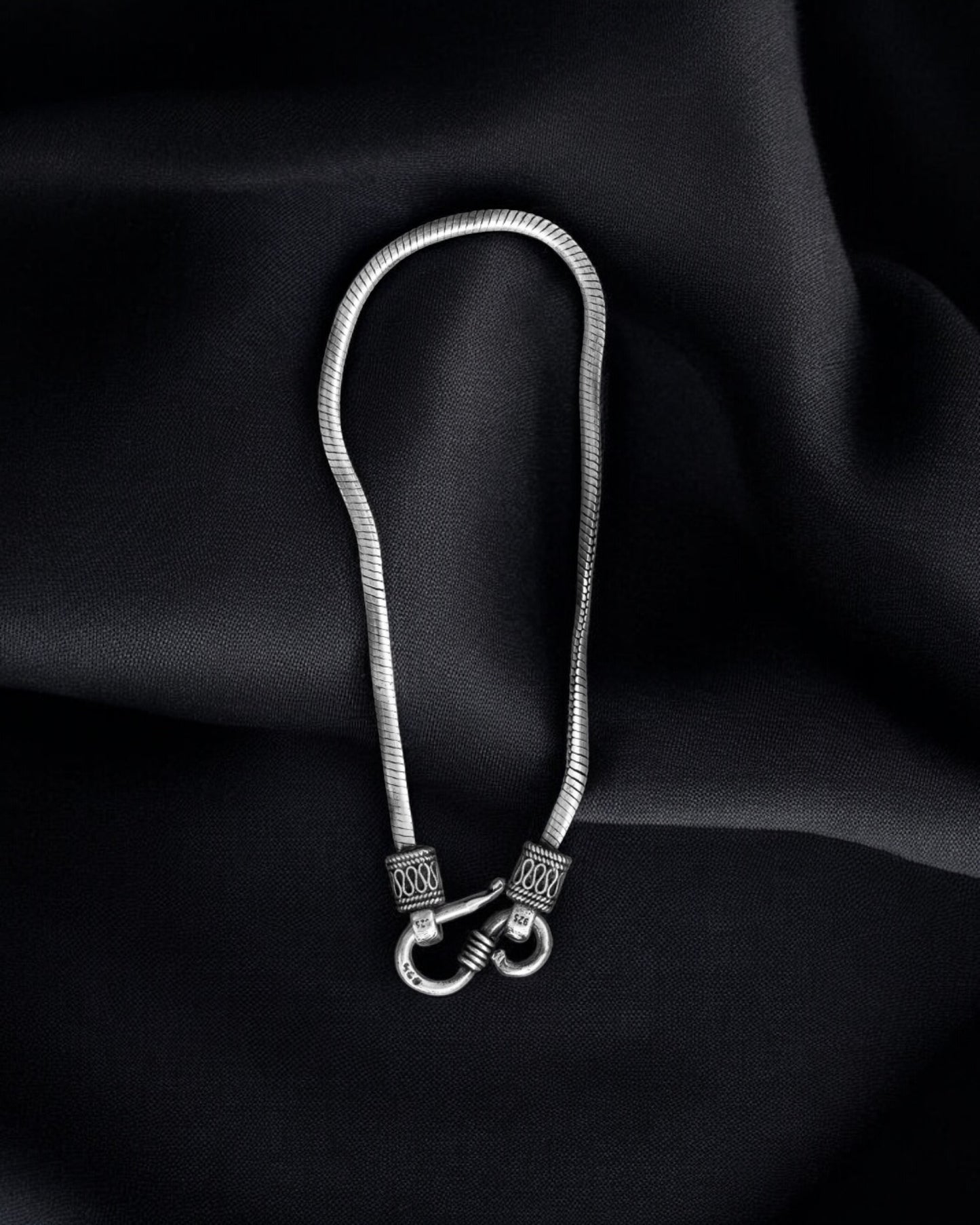 Handcrafted 925 Sterling Silver Snake Chain Bracelet - Elegant Jewelry