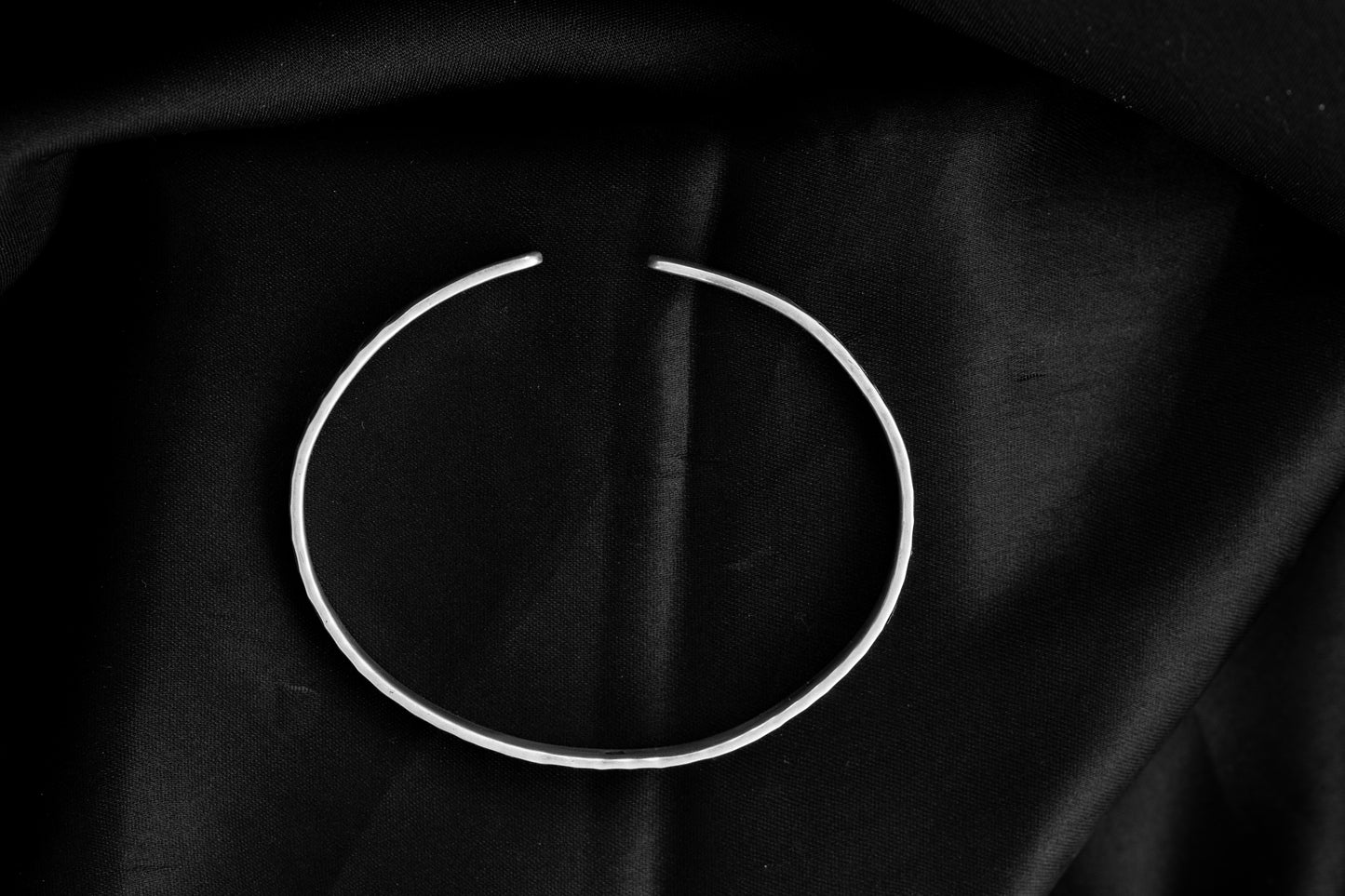 Handcrafted 925 Sterling Silver Hammered Cuff Bracelet